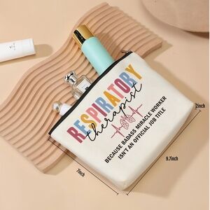 Respiratory Therapist Cosmetic Bag - Cream